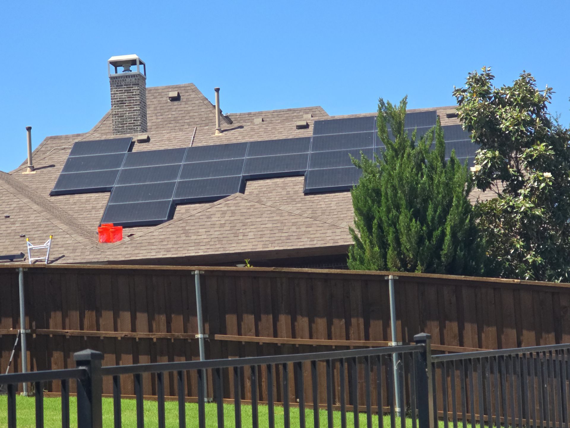 Solar panels installed on a North Texas home